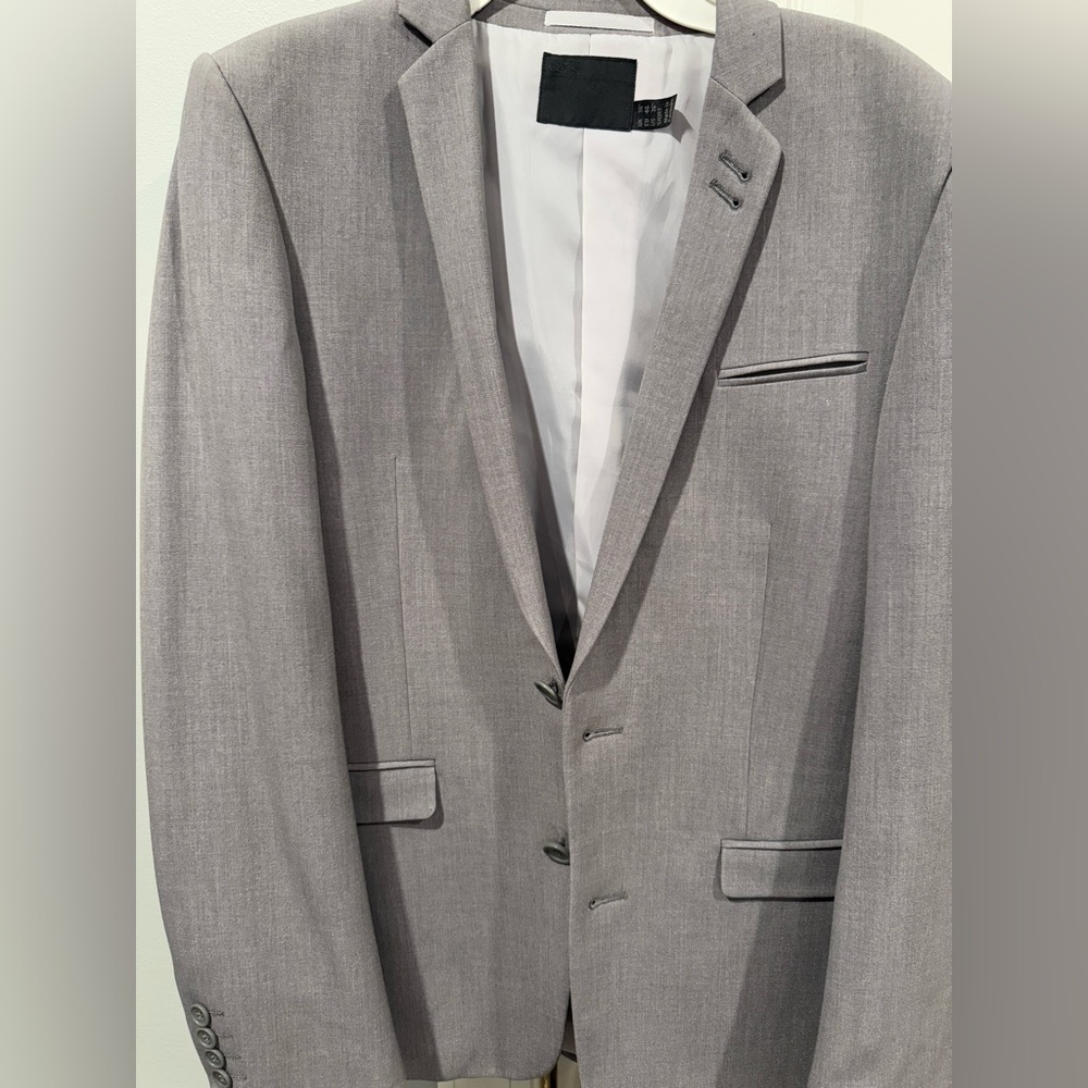 Mens suit jacket 36S light gray
